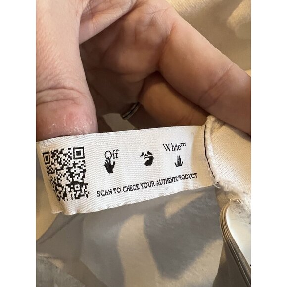 Vtg Off-White Size Small Authentic Bubble Arrows Slim Fit T-Shirt 2013 - Picture 8 of 14